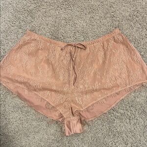 Victoria's Secret Blush Lace Shorts